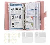 WAMEITF JW Ministry Organizer, Tract Holder with Transparent Side Opening Pockets and Magnetic Closure, Small Storage Tract Holder for Jehovah Witness, Pioneers & Ministry Supplies(Pink)
