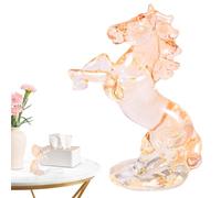WAMEITF Standing Horse Statue, 2026 Crystal Colourful Horse Figurine Ornament Sculpture for Home Office Lucky Wealth Chinese New Year Décor(Champagne)