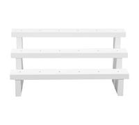 WAMEITF White Lollipop Holder 3 Tier, Wood Cake Pop Display Stand, 15 Holes, Easy Store Save Space, 27×12×12 cm, Sucker Display Riser for Birthday Party, Tea Party, Prom, Bake(1 pcs)