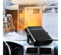 WAMHEET Car Heater 12V, Portable Car Heater, Plug into Cigarette Lighter, 2 Mode Heating Fan, Quick Defroster Demister Defogger for Winter Windshield, Cars, SUVs & Old Vehicles (Black)