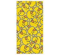 Wamika Yellow Duck Hand Bath Towel Rubber Ducks Fingertip Towel Funny Animals Kids Bathroom Towel Set Highly Absorbent SPA Gym Guest towels 16x30 Inch