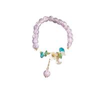 WAMIZEU Hetian Jade Bell Prayer Peace Bracelet,Lucky Feng Shui Bracelet Natural Jade Bracelets,Chinese Handmade Jewelry for Mother (B03)