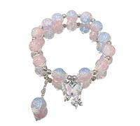 WAMIZEU Hetian Jade Bell Prayer Peace Bracelet,Lucky Feng Shui Bracelet Natural Jade Bracelets,Chinese Handmade Jewelry for Mother (S187)