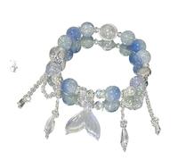 WAMIZEU Hetian Jade Bell Prayer Peace Bracelet,Lucky Feng Shui Bracelet Natural Jade Bracelets,Chinese Handmade Jewelry for Mother (S278)