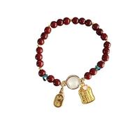 WAMIZEU Hetian Jade Bell Prayer Peace Bracelet,Lucky Feng Shui Bracelet Natural Jade Bracelets,Chinese Handmade Jewelry for Mother (S516)