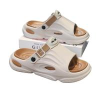 WAMIZEU Men's Outdoor Sports Anti-slip Dual-purpose Sandal Slippers,Sandals for Plantar Fasciitis,Walking Sandals Men,Extra Wide Fit Sandal (Beige-3,38-39)