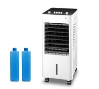 WAMJ AQDY Evaporative Air Cooler, 3-in-1 Indoor Swamp Cooler Air Conditioner with 8 L/2.1 Gal Water Tank, 3 Speed 36 dB, 2 Ice Packs, 90° Oscillation, for Indoor, Bedroom(Black)