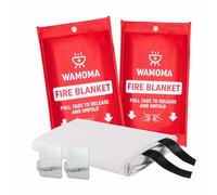 Wamoma Fire Suppression Blanket - Waterproof, Oil-Resistant, Fiberglass Fire Blanket for Home, Kitchen, Grill, BBQ, Fireplace with Rapid Deployment | Reusable High Heat Resistant Safety Sheet
