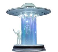WAN TAI UFO Lamp with Glowing Alien Figures - LED Touch Sensor Lamp for Sci-Fi Fans & Space Decor Lovers, Futuristic Mood Light for Bedroom or Desk