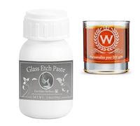 WAN2TLK 3.4 oz Glass Etching Paste, Create Beautiful Art in Minutes, Create Permanently Stunning Designs on Glass Surfaces, Perfect for DIY Mirrors, Windows, Glassware