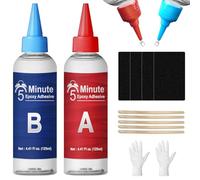 WAN2TLK 5 Minute Epoxy Glue, 250ml Epoxy Resin Glue Kit, High Viscosity Fast Curing Clear 2 Part Epoxy Glue for Wood, Metal, Glass, Ceramics, Concrete, Carbon Fiber, etc