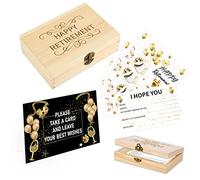WAN2TLK 60PCS Retirement Card, Happy Retirement Wishes Card Box, Retirement Well Wish and Advice Congratulations Guest Book Cards, Retirement Party Favors and Going Away Party Decorations Supplies
