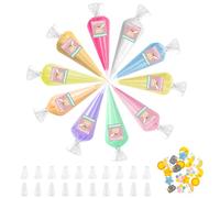 WAN2TLK Decoden Cream Kit, 10 Colors 100g Fake Whipped Cream Glue with 20 Piping Tips, and 20 Resin Accessories, DIY Phone Case, Decoration Craft, for Birthday, Christmas