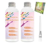 WAN2TLK Painting by Numbers for Adults Sealer Kit, Designed for Paint by Number, Non Yellowing Scratch-Resistant Dries Clear for Adults Beginners (100g Gloss Finish+100g Matte Finish+Brush)