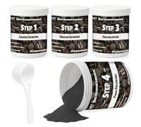 WAN2TLK Rock Tumbler Grit and Polish Refill Kit 2kg - for Any Brand of Rock Polish- 4 Basic Step Tumbling Media (Coarse/Medium Grit/Pre-Polished/Final Polished)