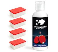 WAN2TLK Table Tennis Glue 100ml, Perfect for Assembling Ping Pong Paddle, Comes with 4 Sponges to Easily Replace Table Tennis Rubber
