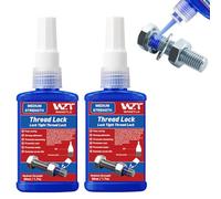 WAN2TLK Thread Lock Blue 50ml*2, Medium Strength Locktight Threadlock, Removable Threadlocker, Lock & Seal Nuts, Bolts, Fasteners and Metals, High-Temperature, Against Losening Anti-Rust