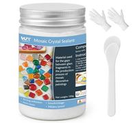 WAN2TLK White Mosaic Crystal Grout 130g, Mosaic Tile Accessories, Mosaic Tiles Grout for Crafts, No Water Needed, Fast-Drying, Essential for Handmade Grouting, for All Surfaces