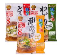 WaNaHong Marukome Instant Japanese Miso Soup Assorted Mix Package (24 servings) | TOFU, WAKAME, ABURAAGE FRIED TOFU