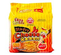 WaNaHong Ottogi Stir-Fry Cheese Ramen - SPICY (4 Packs)