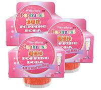 WaNaHong Popping Boba Fruit Flavour Bursting Bubbles (Blueberry, Peach, Strawberry, Grape, Pineapple, Lychee, Passion Fruit) (Peach (Pack of 3))