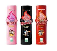 WaNaHong Samyang Buldak Hot Chicken Flavour Sauce Mix combo (Original + Extreme Spicy + Carbona) 165ml x3 Bottles