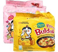 WaNaHong Samyang Hot Spicy Chicken Ramen Noodle Box (Carbonara Flavour 5 Packs & Cheese Flavour 5 Packs)