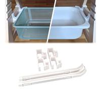 WANAHTON Adapter Compatible with IKEA Trofast/Compatible with Stokke Tripp Trapp High Chair, Bin Organizer Accessory for Feeding Chair Storage Holder (Metal Mesh Basket)