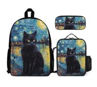 WANAHTON Animal School Bag Set Men Lion Eagle School Backpack Laptop Backpack for Boys Girls Unisex College Backpack Daypack 3 in 1 Backpack, Colour 5, Animal