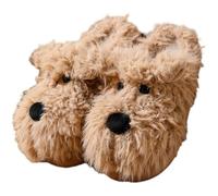 WANAHTON Slippers Men's Funny Dog Pattern Slippers Plush Women's Fluffy Slippers Cute Slippers Warm Shoes for Indoor and Outdoor Use, Colour 2, 10 UK