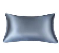 WANAM Pillowcase Silk Pillow Cover Satin Hair Pillow case Comfortable Pillow Case Home-Dark Grey,35X50cm