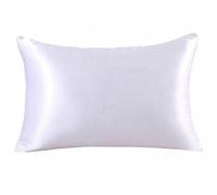 WANAM Pillowcase Silk Pillow Cover Satin Hair Pillow case Comfortable Pillow Case Home-White,35X50cm