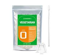 WANANFU Size 0 Empty Capsules Vegetarian (500 Count) Bundle with Micro Lab Spoon with Powder Tamper, Compatible with Capsule Filling Machine