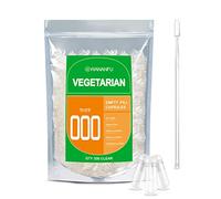 WANANFU Size 000 Empty Capsules Vegetarian (500 Count) Bundle with Micro Lab Spoon with Powder Tamper, Compatible with Capsule Filling Machine