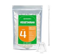 WANANFU Size 4 Empty Capsules Vegetarian (1000 Count) Bundle with 2 Micro Lab Spoons, Compatible with Capsule Filling Machine Size 4