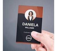 Wanapix | Custom Business Cards | Contact Cards | Durable Plastic | Business Cards with Logo/Text Design | Company Cards | Double-Sided