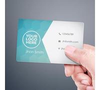 Wanapix | Custom Business Cards | Contact Cards | Durable Plastic Cards | Business Cards with Logo/Text | Hexagonal | Single-Sided