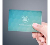 Wanapix | Custom Business Cards | Contact Cards | Durable Plastic | with Logo/Text | Hexagonal | Double-Sided