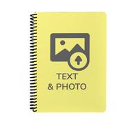 Wanapix | Personalised A4 Notebook | Includes 100 Grid Sheets of 80gsm | 250gsm Custom Cover with Photo, Logos, Text or Designs | Notebook with Black Spiral | 100% Customisable