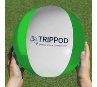 Wanapix | Personalised Beach Ball | Inflatable Beach Ball with Your Photo or Text | Two-Tone Design | PVC to choose from | For Beach or Pool