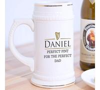 Wanapix | Personalised Beer Mug | German Ceramic Beer Stein | 580 ml | Dishwasher Safe | Original Gift | Beer