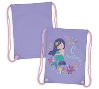 Wanapix | Personalised Kids Drawstring Backpack | Waterproof | Custom Name | Nursery or School | Mermaid Design