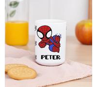 Wanapix | Personalised Plastic Cups with Name | BPA-Free Plastic | Children Small Mugs | 330ml | Spider Hero