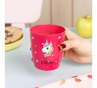 Wanapix | Personalised Plastic Cups with Name | Reusable Kids Cups | BPA-free plastic | Children small Mugs | Plastic tumbler | 300ml | Unicorn