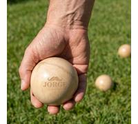 Wanapix|Petanque SetWood|Fathers For|3 Boules and Bag|Customised with Name|Moustache