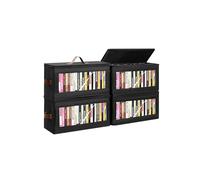 Wanapure DVD Storage Box - 4 Pack DVD Case Holder with Zip Lid, Media Storage Case for DVDs, CDs, Video Game Disks,Blu Ray Disc,DVD Organizer with Clear Window for Easy Access To Your Collection