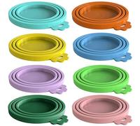 WANBAO 8 pack Silicone Pet Food Can Lids for 3 Standard Size Food Cans for Pet Food Cans or Canned Goods, Multicolor