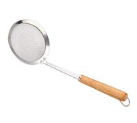 WanBeauty Flour Sifter Wooden Handle Premium Rustproof Stainless Steel Filter Sieve Colander Spoon Kitchen Cookware for Quinoa, Tea, Soup, Sifting, Baking, Straining Extra Large