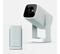 Wanbo Cube 1 Pro Smart Projector with Android TV & Google Play - Compact Portable Mini Projector and Bluetooth Speaker 8W, Keystone Correction, Home Theater for Small Spaces, Bedrooms, Dorms, Blue