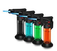 WANBRO 4 Pack of Torch Lighter, Powerful Windproof Jet Flame, Butane Gas Refill, with Safety Lock, Mini Torch Lighters for Candle, Firework (Gas not Included)